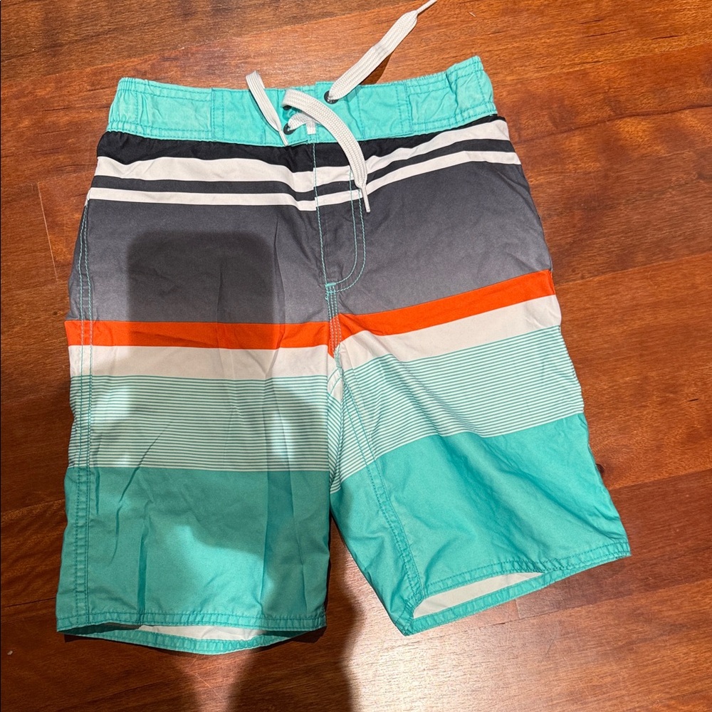Old Navy Kids Swim Shorts - Teal, Orange, Gray, White